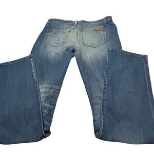 Joe's Danie Bootcut Jeans Womens 29 Blue Denim Low Rise Stonewash Distressed